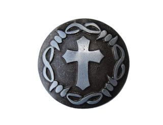 016 STANDARD CONCHO - CROSS WITH BARBWIRE