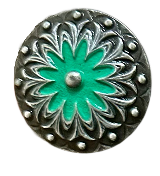 046 STANDARD CONCHO - TURQUOISE CENTERED