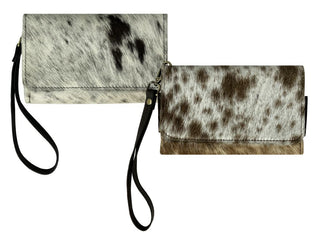 Hair on Cowhide Clutch Phone Wallet