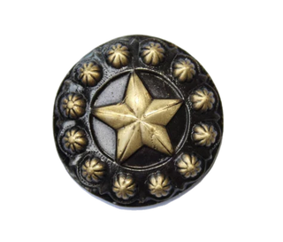 030 STANDARD CONCHO - STAR IN COPPER AND BROWN